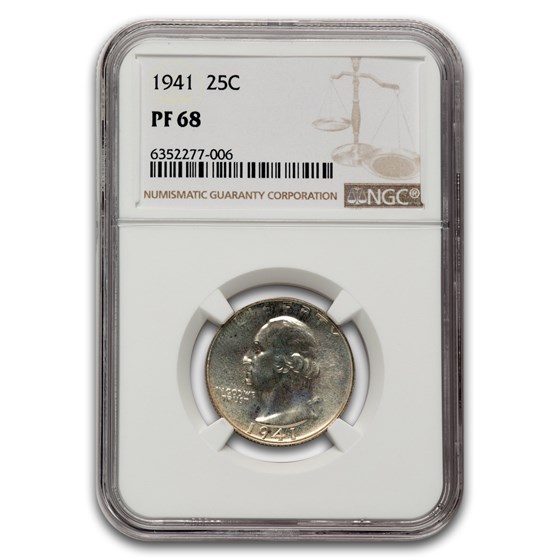 1941 Washington Quarter PF-68 NGC