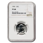 1941 Washington Quarter PF-68 NGC