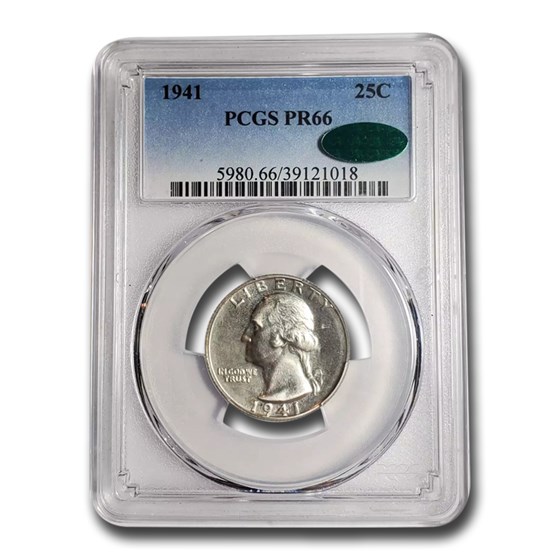 1941 Washington Quarter PR-66 PCGS CAC 1941 Washington Quarter PR-66 PCGS CAC