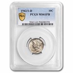 1942/1-D Mercury Dime MS-61 PCGS (FB)