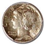 1942/1-D Mercury Dime MS-63 PCGS CAC (FB)