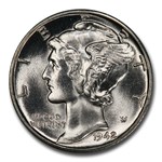 1942/1-D Mercury Dime MS-66 PCGS CAC (FB)
