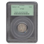 1942/1-D Mercury Dime VF-30 PCGS
