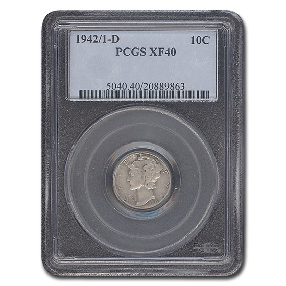 1942/1-D Mercury Dime XF-40 PCGS 1942/1-D Mercury Dime XF-40 PCGS