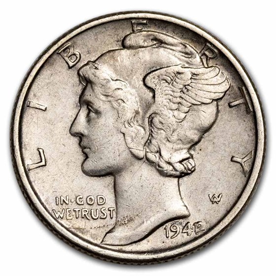 1942/1 Mercury Dime AU 1942/1 Mercury Dime AU