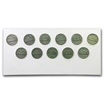 1942-1945 35% Silver Wartime Nickel Set - Avg Circulated