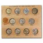1942-1945 35% Silver Wartime Nickel Set - BU (Wayte Raymond)