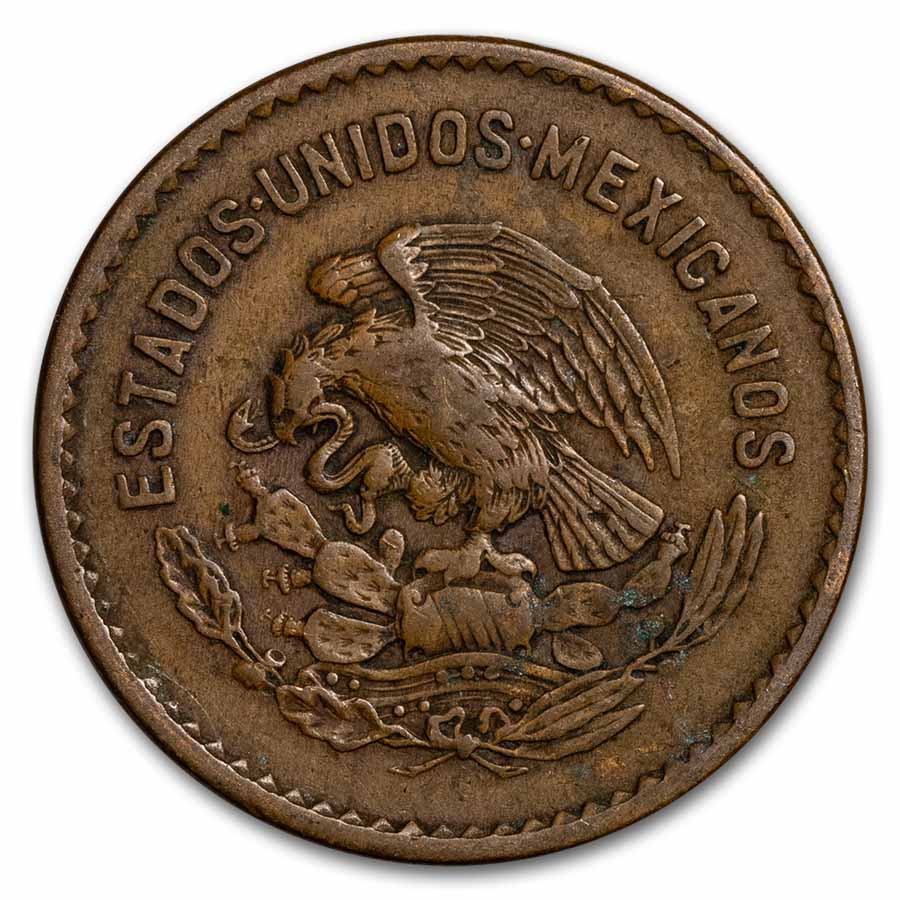 1942-1955 Mexico Bronze 5 Centavos Avg Circ