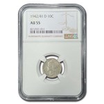 1942/41-D Mercury Dime AU-55 NGC
