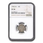 1942/41 Mercury Dime VF-30 NGC
