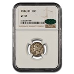 1942/41 Mercury Dime VF-35 NGC CAC