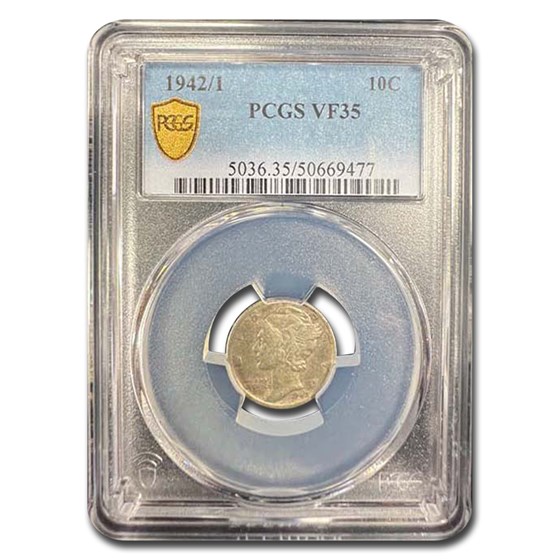1942/41 Mercury Dime VF-35 PCGS 1942/41 Mercury Dime VF-35 PCGS