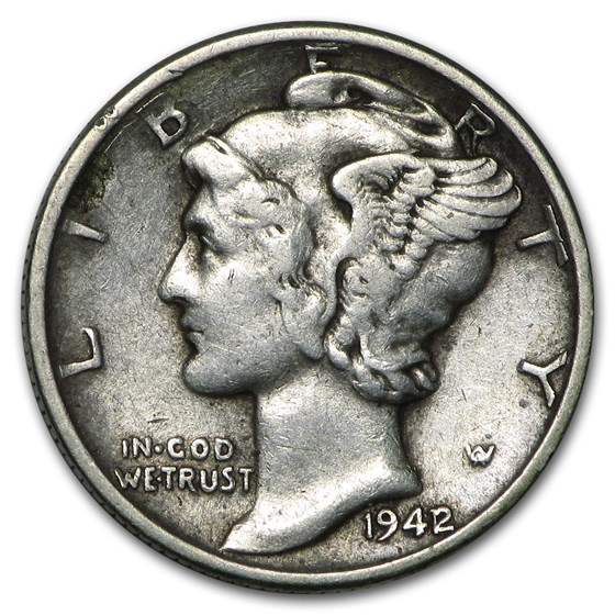 Buy 1942/41 Mercury Dime VF APMEX