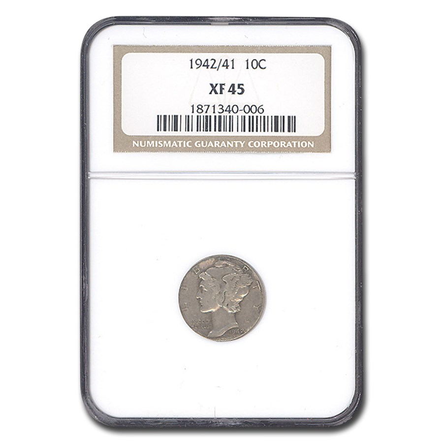 1942/41 Mercury Dime XF-45 NGC