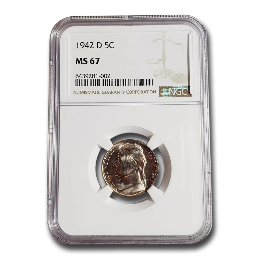 1942-D Jefferson Nickel MS-67 NGC