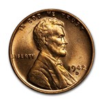 1942-D Lincoln Cent 50-Coin Roll BU