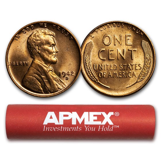 1942-D Lincoln Cent 50-Coin Roll BU 1942-D Lincoln Cent 50-Coin Roll BU