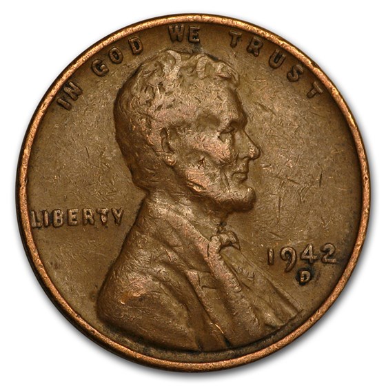 1942-D Lincoln Cent Fine+ 1942-D Lincoln Cent Fine+