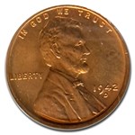 1942-D Lincoln Cent MS-67 NGC (Red)