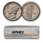 1942-D Mercury Dime 50-Coin Roll Avg Circ