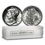 1942-D Mercury Dime 50-Coin Roll BU