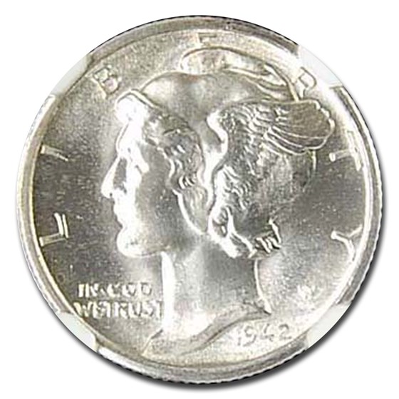 1942-D Mercury Dime MS-67+ NGC (FB) 1942-D Mercury Dime MS-67+ NGC (FB)