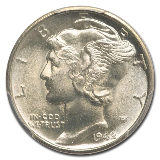 1942-D Mercury Dime MS-67+ PCGS (FB) 1942-D Mercury Dime MS-67+ PCGS (FB)