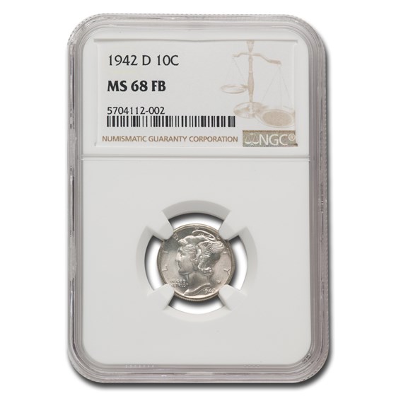 1942-D Mercury Dime MS-68 NGC (FB) 1942-D Mercury Dime MS-68 NGC (FB)