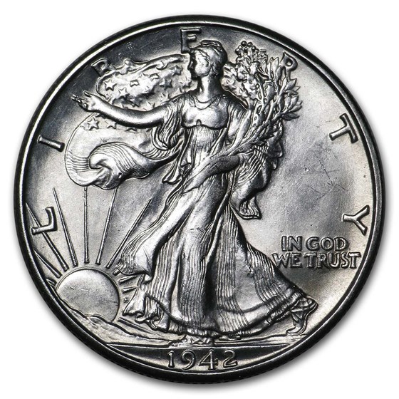 1942-D Walking Liberty Half Dollar AU 1942-D Walking Liberty Half Dollar AU