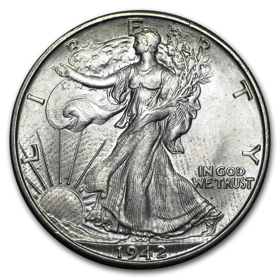 1942-D Walking Liberty Half Dollar BU