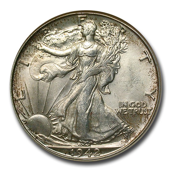 1942-D Walking Liberty Half Dollar MS-65 NGC 1942-D Walking Liberty Half Dollar MS-65 NGC