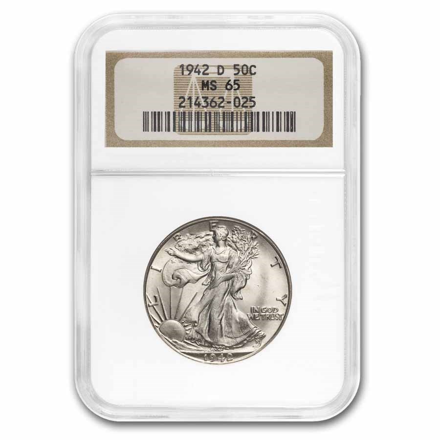 1942-D Walking Liberty Half Dollar MS-65 NGC