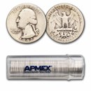 1942-D Washington Quarter 40-Coin Roll Avg Circ