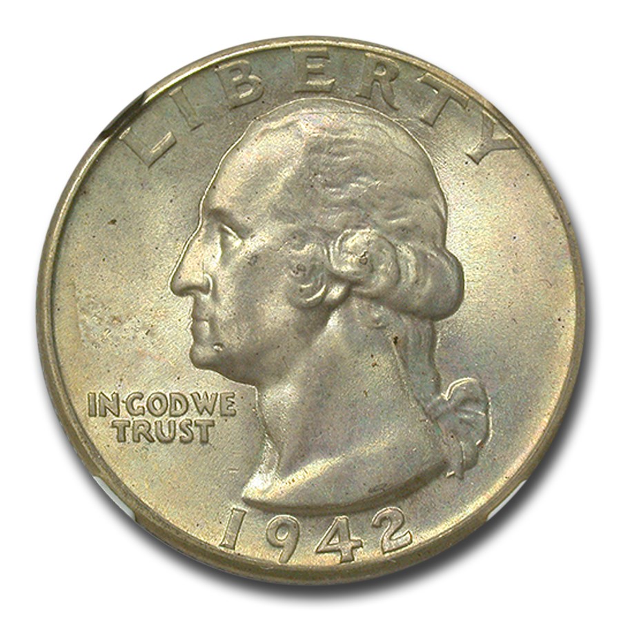 Buy 1942D Washington Quarter MS66+ NGC APMEX
