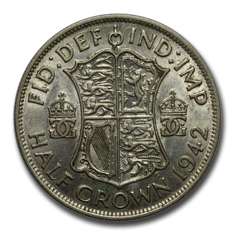 1942 Great Britain Silver Half Crown George VI AU
