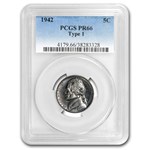 1942 Jefferson Nickel PR-66 PCGS (Type 1)