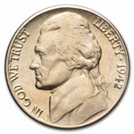 1942 Jefferson Nickel Type-I 40-Coin Roll BU