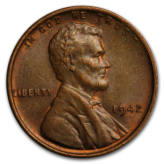 1942 Lincoln Cent Fine+ 1942 Lincoln Cent Fine+