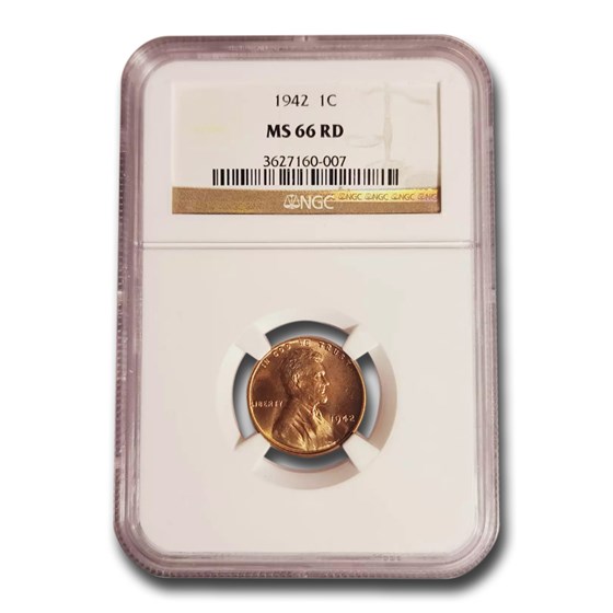 1942 Lincoln Cent MS-66 NGC (Red) 1942 Lincoln Cent MS-66 NGC (Red)