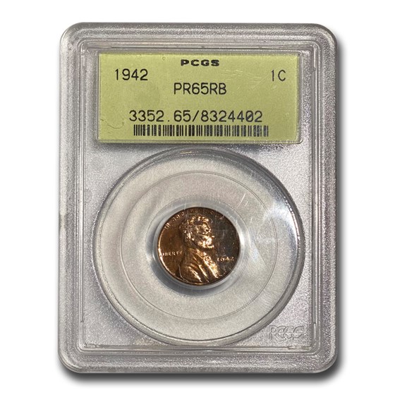 1942 Lincoln Cent PR-65 PCGS (Red/Brown) 1942 Lincoln Cent PR-65 PCGS (Red/Brown)