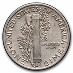 1942 Mercury Dime 50-Coin Roll Avg Circ