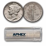 1942 Mercury Dime 50-Coin Roll Avg Circ