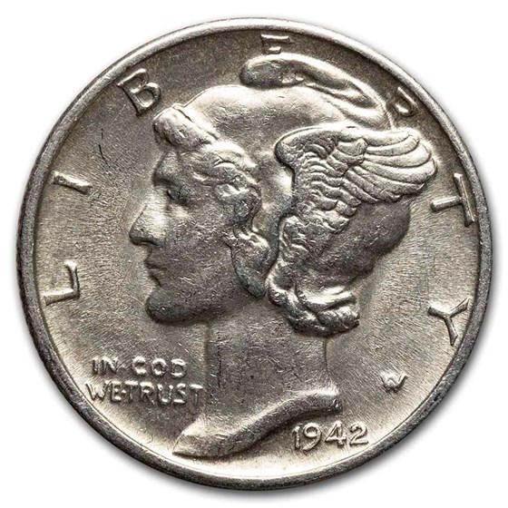 1942 Mercury Dime Gem BU 1942 Mercury Dime Gem BU
