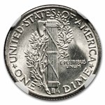 1942 Mercury Dime MS-66 NGC (FB)