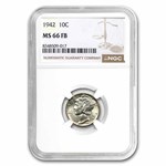 1942 Mercury Dime MS-66 NGC (FB)