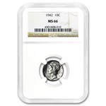 1942 Mercury Dime MS-66 NGC