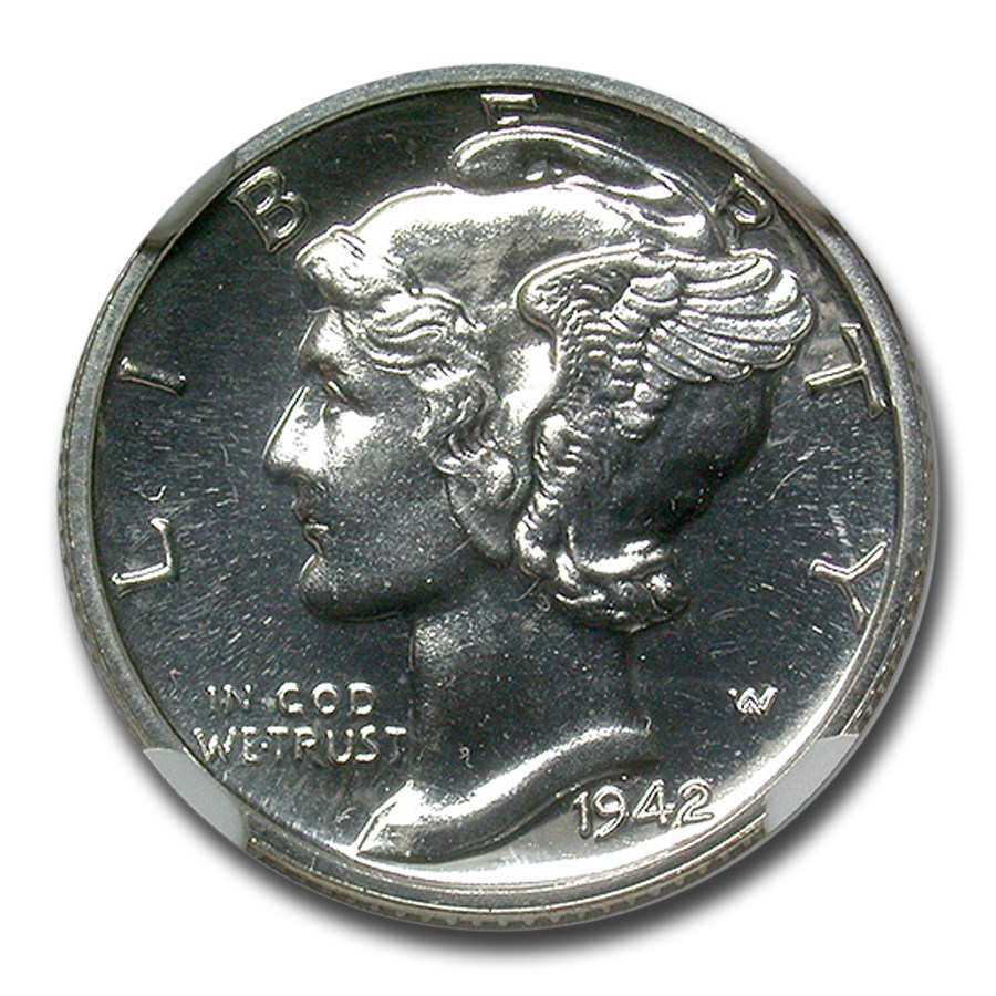 1942 Mercury Dime PF-66+ NGC