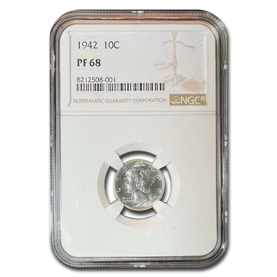 1942 Mercury Dime PF-68 NGC