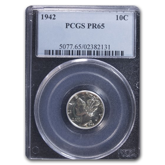 1942 Mercury Dime PR-65 PCGS 1942 Mercury Dime PR-65 PCGS