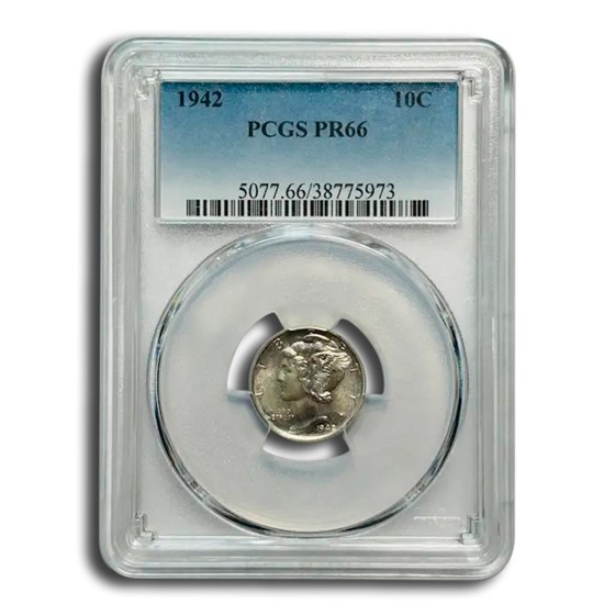 1942 Mercury Dime PR-66 PCGS